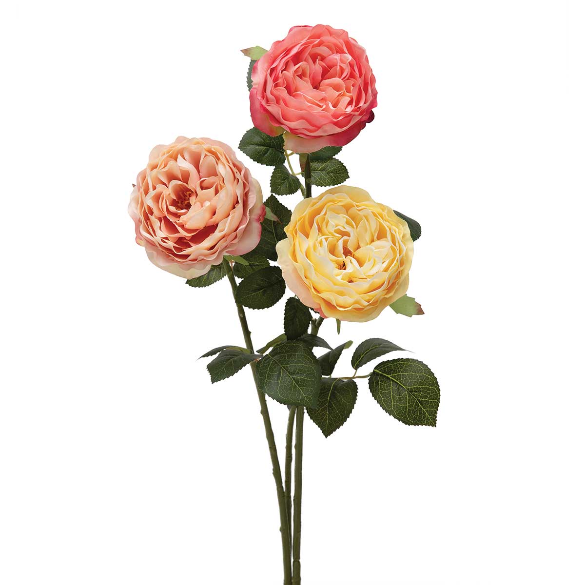 STEM CABBAGE ROSE BLUSH 4IN X 27IN POLYESTER - Click Image to Close